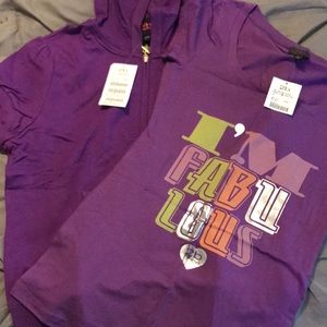 Short sleeve hoodie and tee.